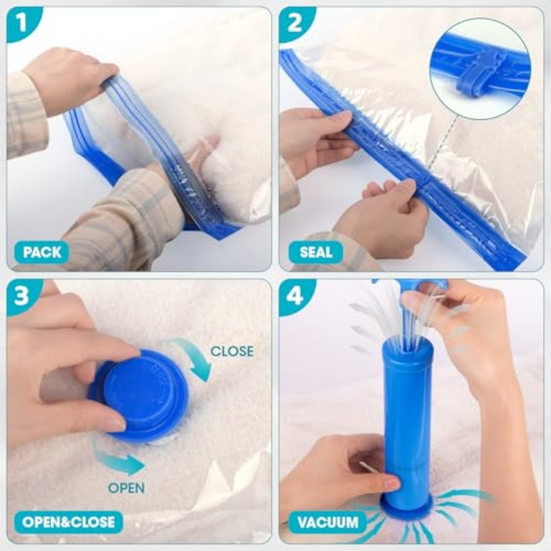 30 Pack Vacuum Storage Bags with Hand Pump 6Jumbo\u002F 6Large