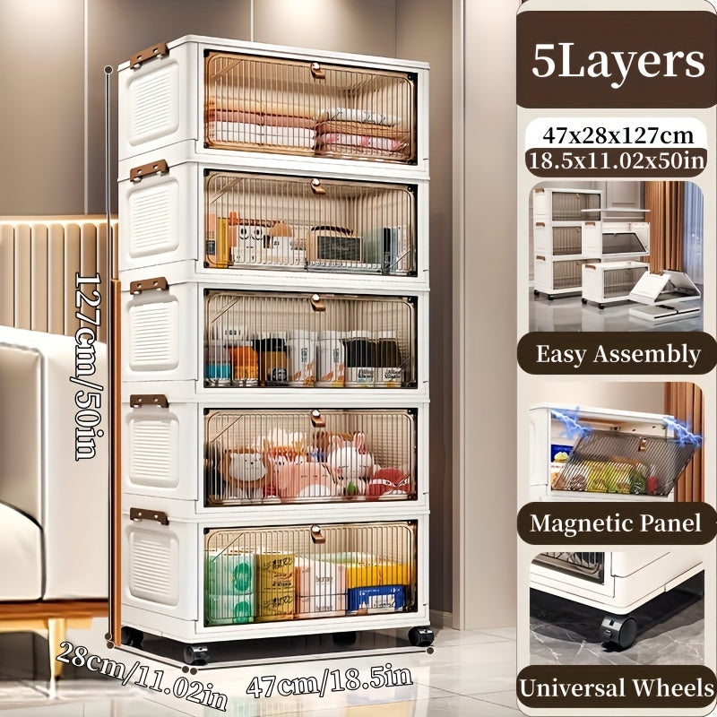 Stackable Plastic Storage Boxes with Lids in 3\u002F4\u002F5 Layers