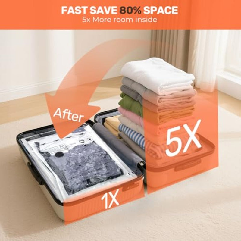 Cordl Travel Vacuum Bags with Electric Pump 2 Pack Carry-on Size Vacuum Seal Bags