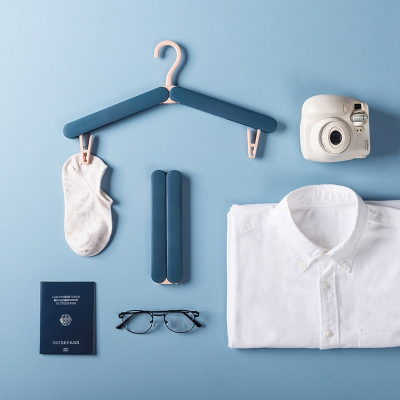 Folding Clothes Hanger Travel Portable Multifunctional Clothes Hanger Home Student Dormitory Storage Artifact Travel Clothes Hanger