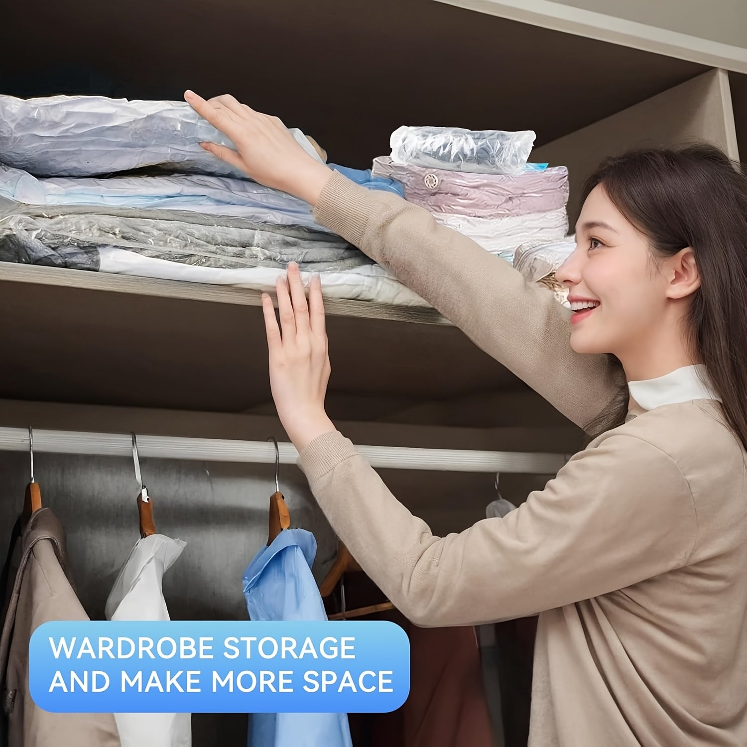 30 Pack Vacuum Compression Bags (10 Large, 10 Medium, 10 Small) Clothing Storage Bags