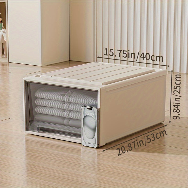 DOCOXO | Large Transparent DOCOXO 1pc Large Transparent Plastic Storage Box