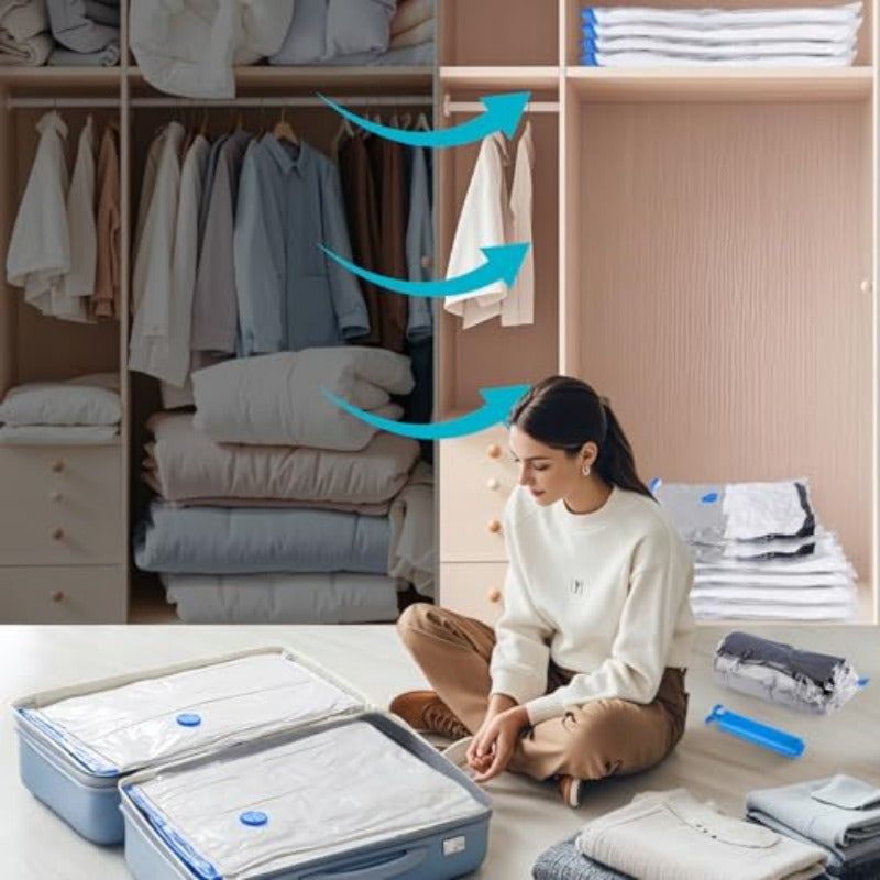 30 Pack Vacuum Storage Bags with Hand Pump 6Jumbo\u002F 6Large