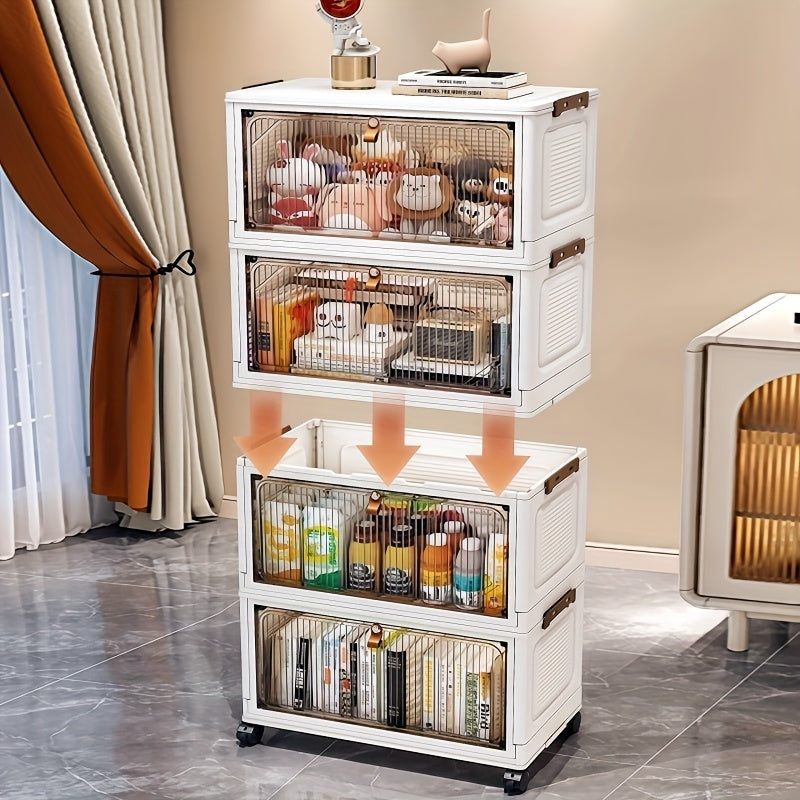 Stackable Plastic Storage Boxes with Lids in 3\u002F4\u002F5 Layers