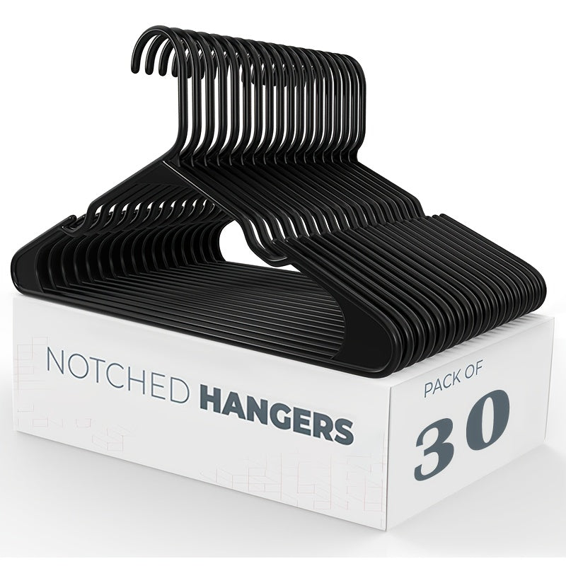 Plastic Clothes Hangers, Heavy Duty Plastic Standard Closet Hangars