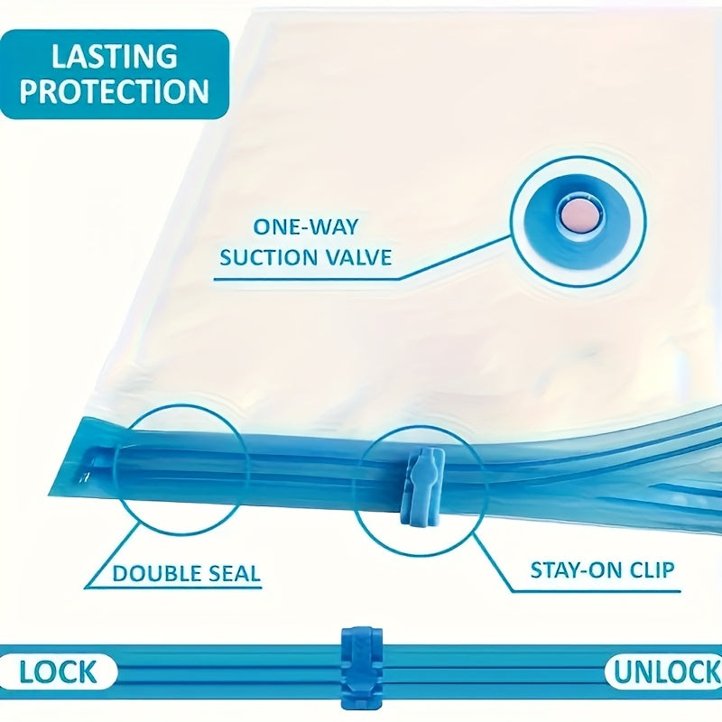 30 Pack Vacuum Compression Bags (10 Large, 10 Medium, 10 Small) Clothing Storage Bags