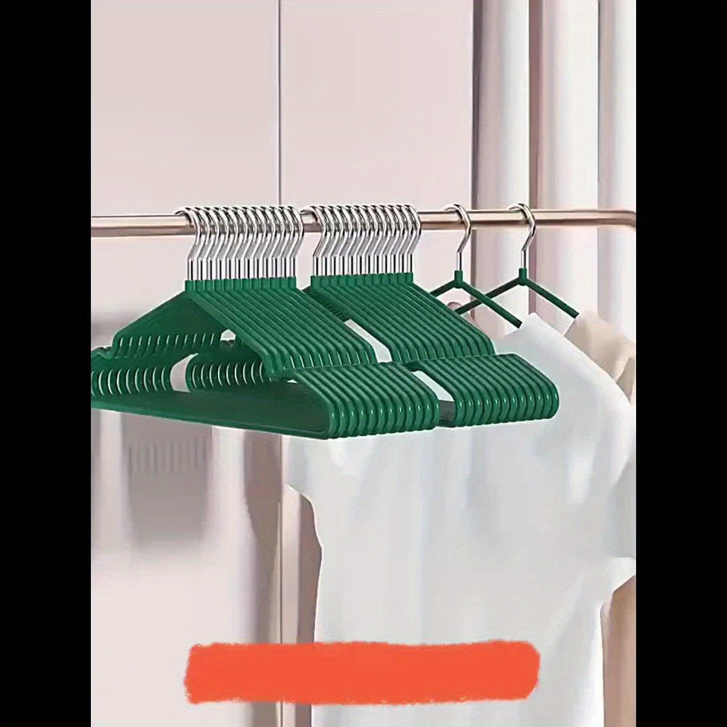 120pcs White Heavy Duty Anti-slip Coat Hangers with Shoulder Grooves, Space-saving Closet Organizers for Coats