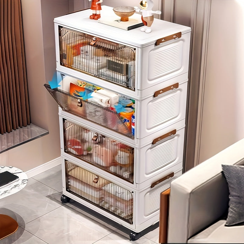 Stackable Plastic Storage Boxes with Lids in 3\u002F4\u002F5 Layers