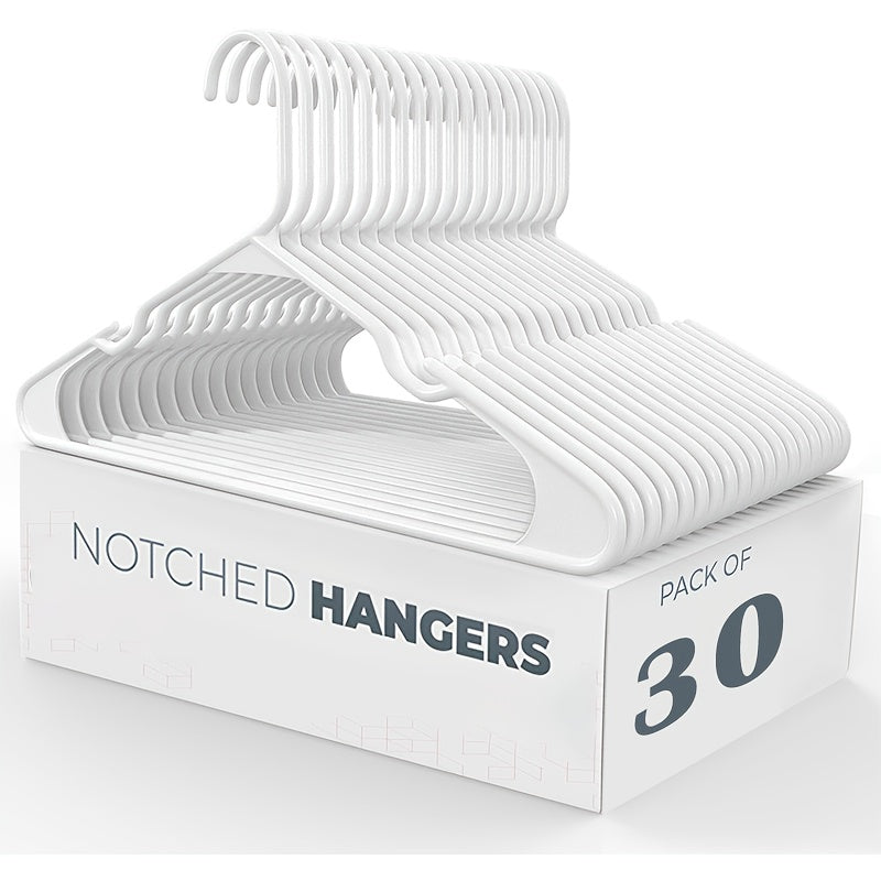 Plastic Clothes Hangers, Heavy Duty Plastic Standard Closet Hangars