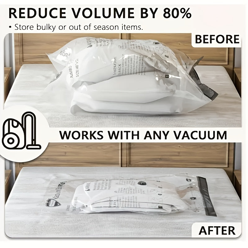 Set of 7pcs Vacuum Storage Bags with Electric Pump, Space Saving Bags