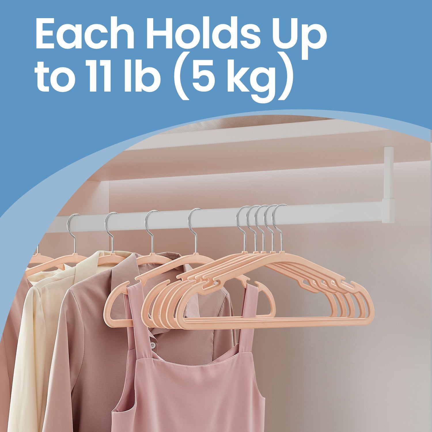 50 Pack Velvet Hangers | Non-Slip, Steel Clothes and Coat Hangers with Wide Shoulder Notches