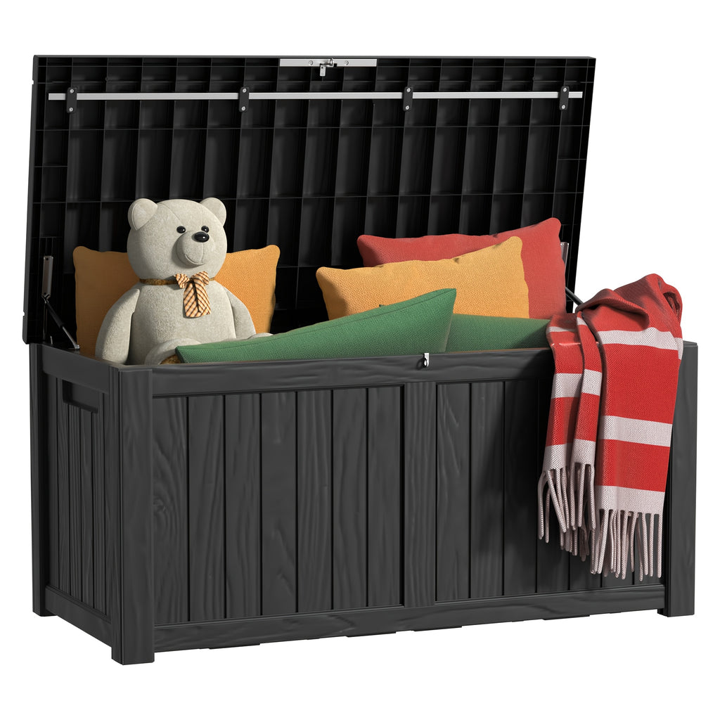 140 Gallon Deck Box Outdoor Storage Box, UV Resistant