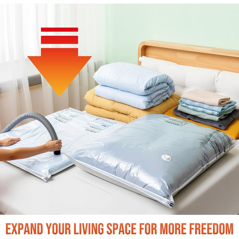 Set of 10 Jumbo Vacuum Storage Bags Measuring 40X31 Inches