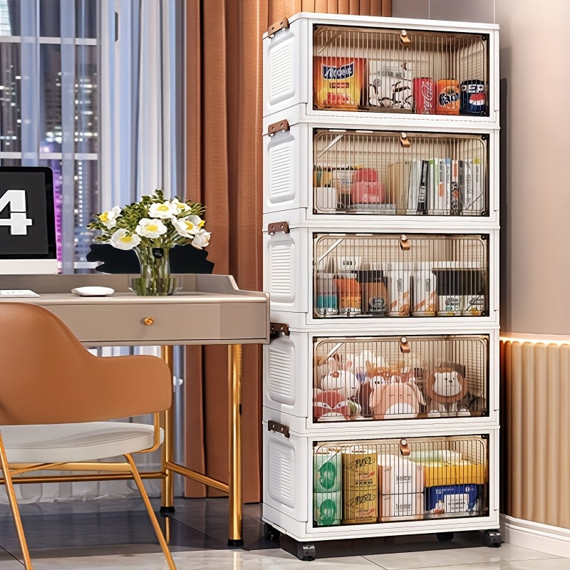 Stackable Plastic Storage Boxes with Lids in 3\u002F4\u002F5 Layers