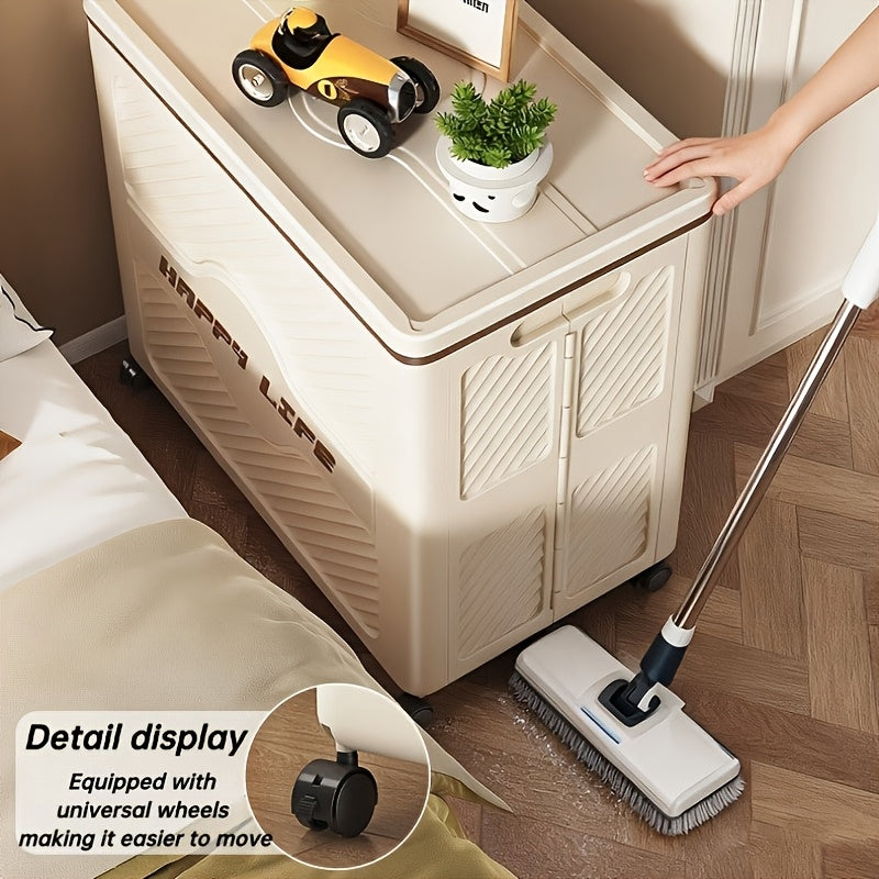 Foldable Storage Box with Lid | Featuring 360° Swivel Wheels, Built-in Handles