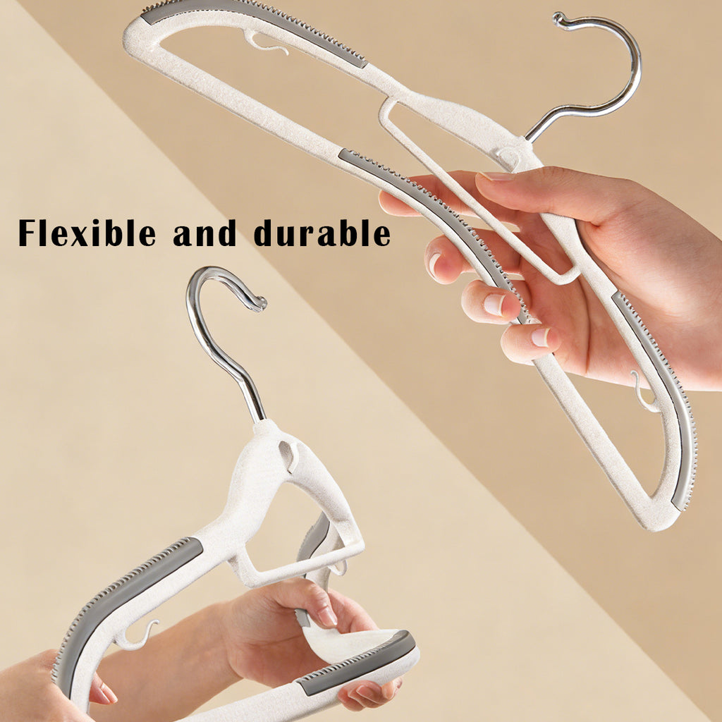 20pcs Non-Slip, No-Mark Stackable Hangers for Home Use - Space-Saving Design
