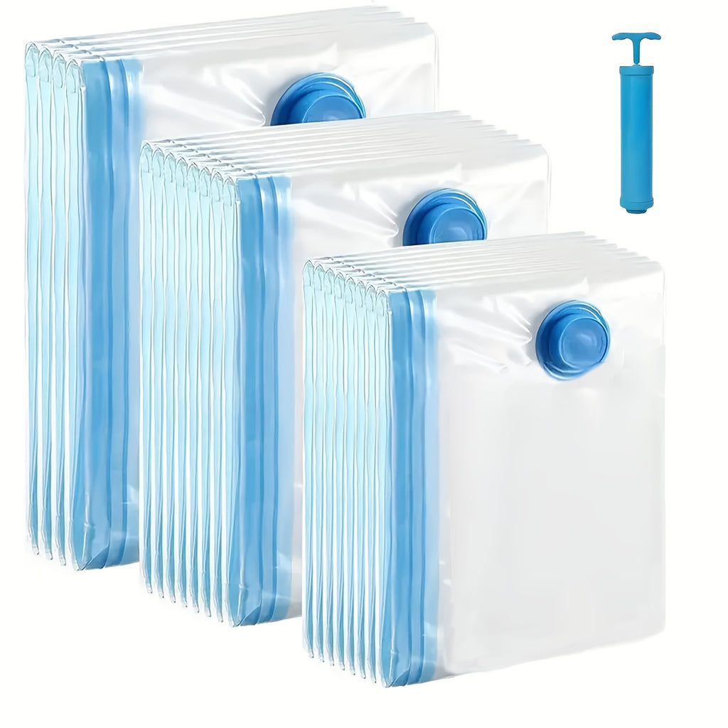 20 Vacuum Clothing Organizer Bags with Hand Pump - The ultimate compression space saver for clothing