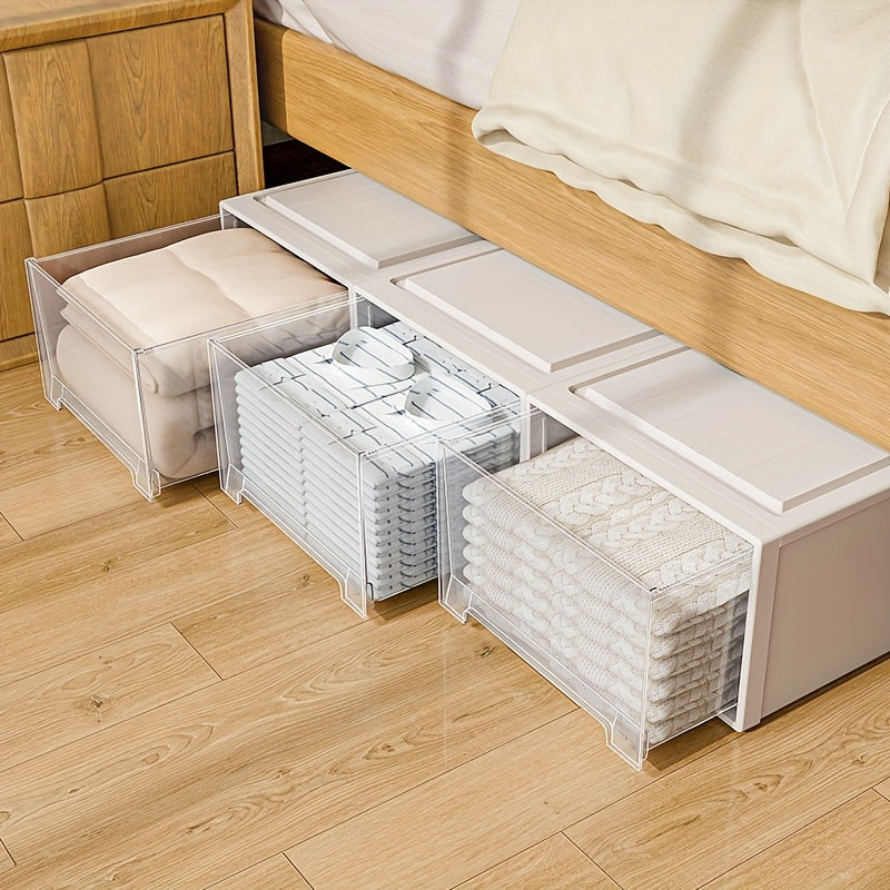 DOCOXO | Large Transparent DOCOXO 1pc Large Transparent Plastic Storage Box