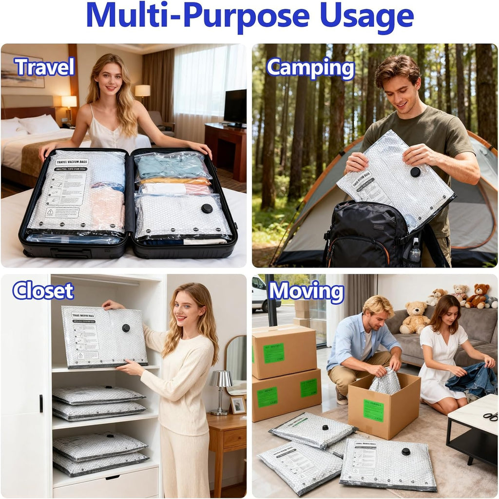 16\u002F13\u002F10\u002F7pcs Travel Vacuum Compression Storage Bags with USB Electric Pump