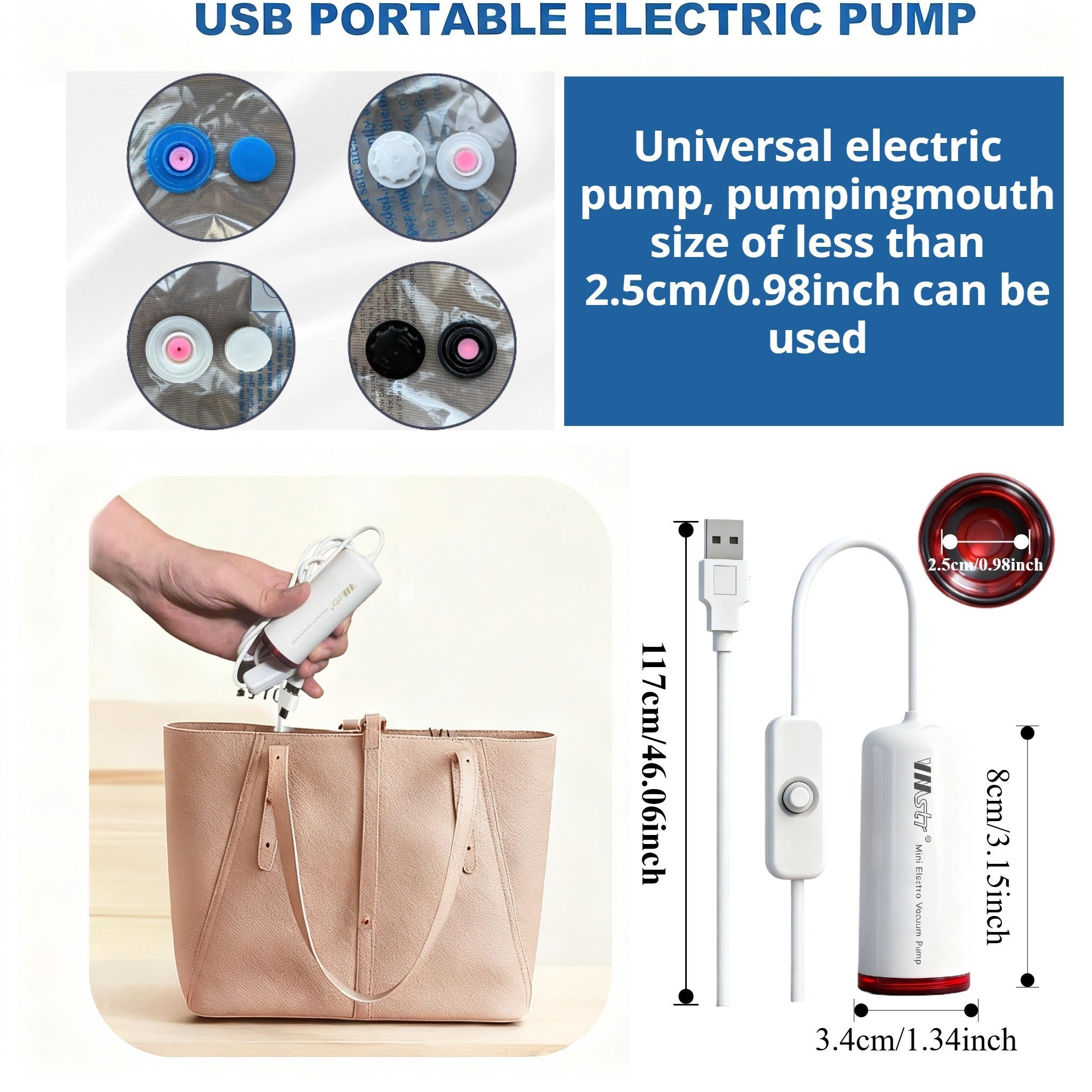 16\u002F13\u002F10\u002F7pcs Travel Vacuum Compression Storage Bags with USB Electric Pump