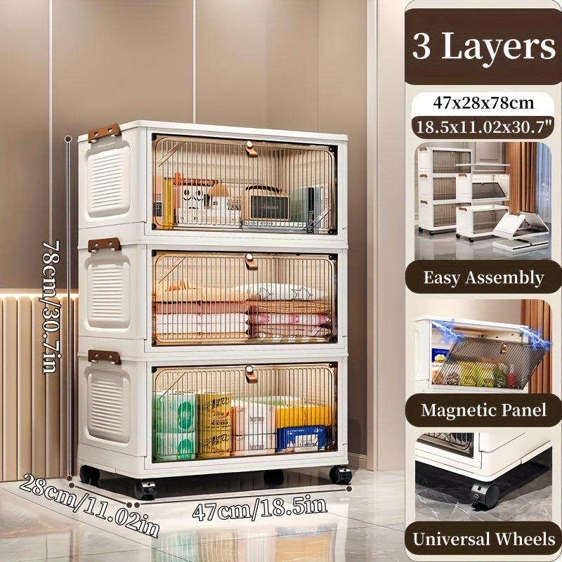 Stackable Plastic Storage Boxes with Lids in 3\u002F4\u002F5 Layers