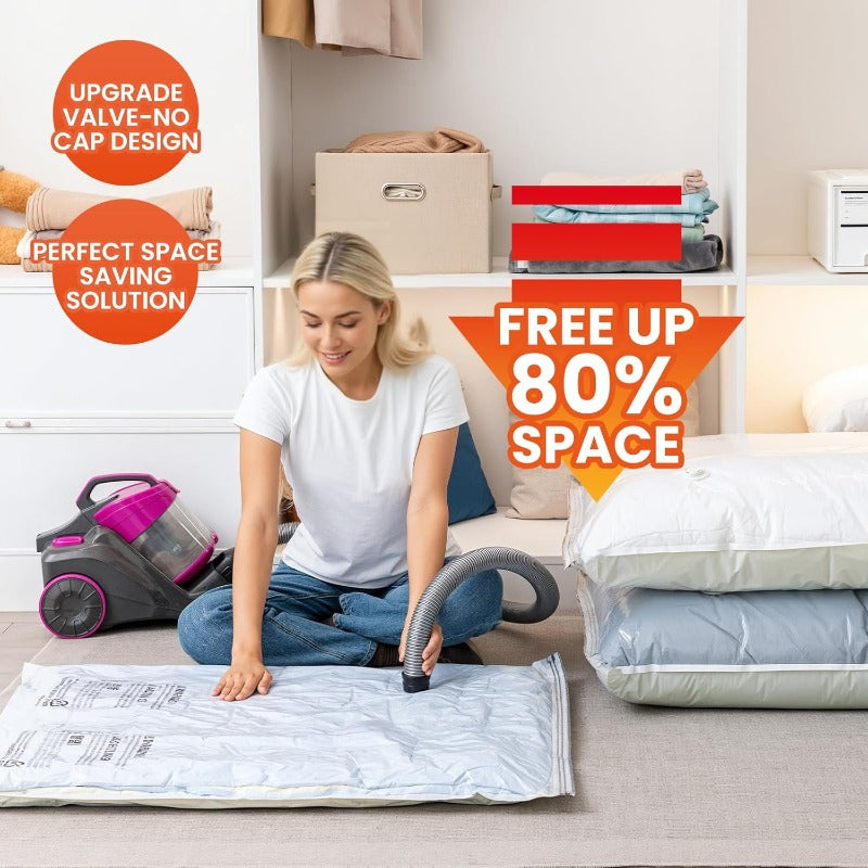 Set of 10 Jumbo Vacuum Storage Bags Measuring 40X31 Inches