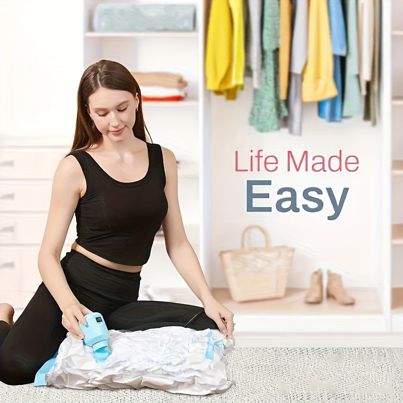 20 Vacuum Bags for The Whole Family with An Electric Pump for Easy Air Extraction Four Sets