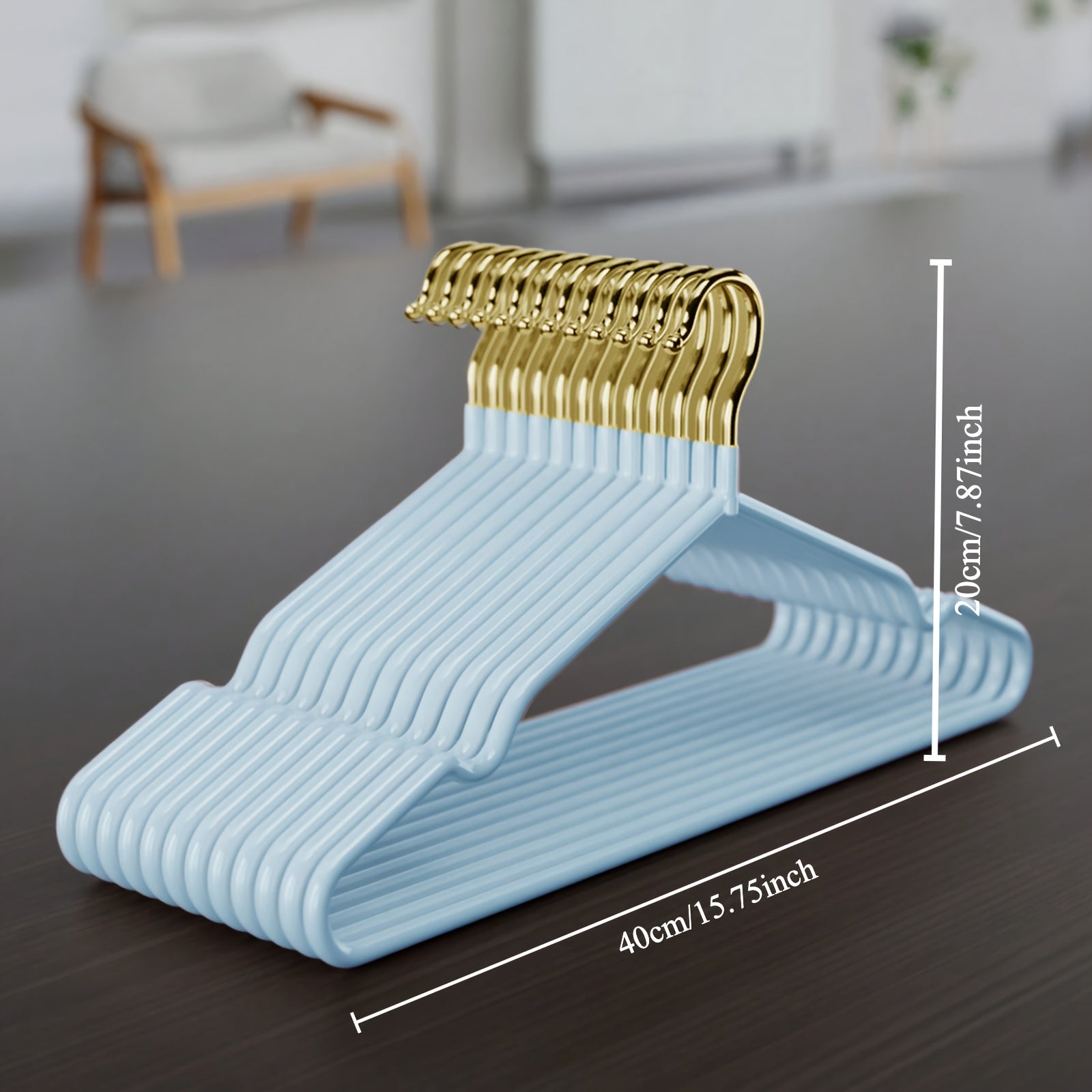 100pcs Luxury Golden Metal Clothes Hangers, 16\