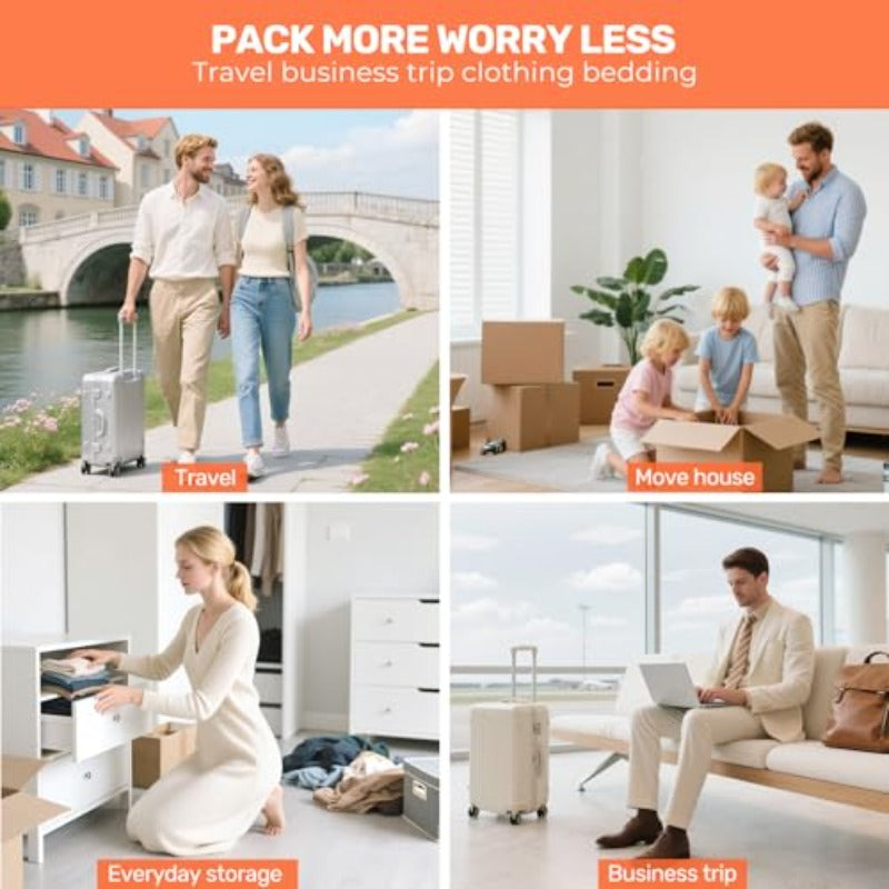 Cordl Travel Vacuum Bags with Electric Pump 2 Pack Carry-on Size Vacuum Seal Bags