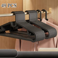 49pcs Household Clothes Hangers, Student Dormitory Anti-shoulder Corner and Traceless Indoor Clothes Drying Racks