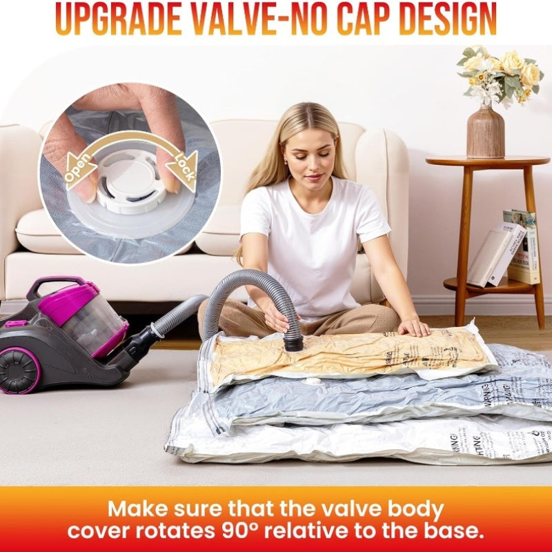 Set of 10 Jumbo Vacuum Storage Bags Measuring 40X31 Inches