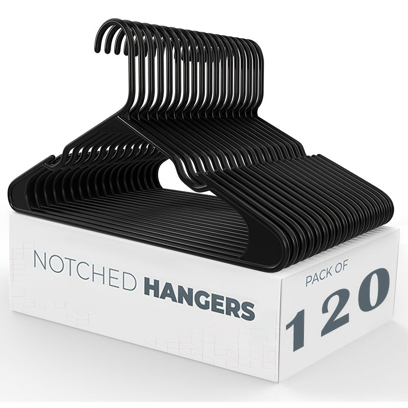 Plastic Clothes Hangers, Heavy Duty Plastic Standard Closet Hangars