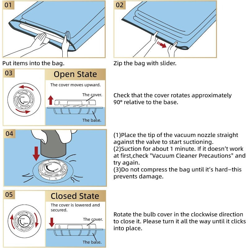 Set of 10 Jumbo Vacuum Storage Bags Measuring 40X31 Inches