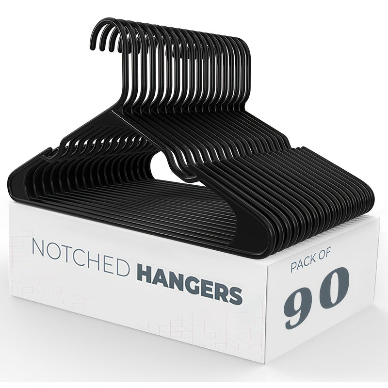 Plastic Clothes Hangers, Heavy Duty Plastic Standard Closet Hangars