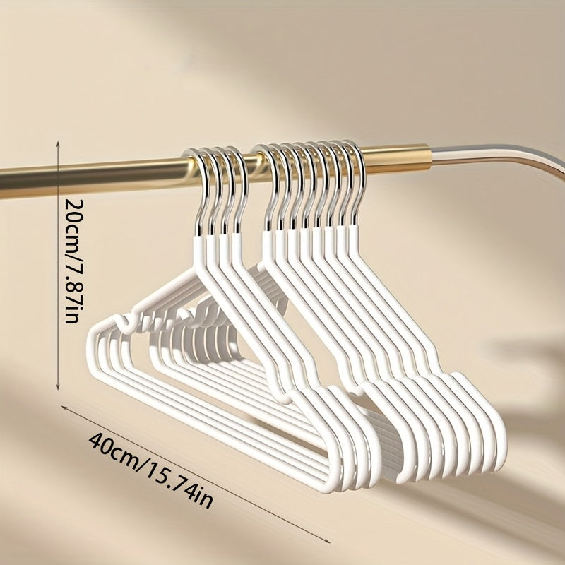 120pcs White Heavy Duty Anti-slip Coat Hangers with Shoulder Grooves, Space-saving Closet Organizers for Coats