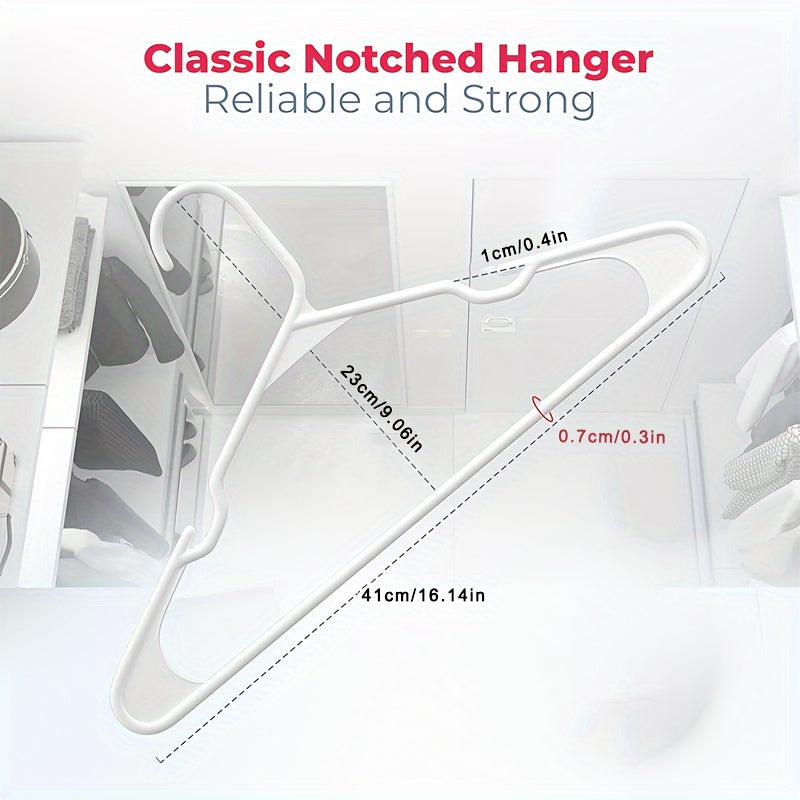 Plastic Clothes Hangers, Heavy Duty Plastic Standard Closet Hangars