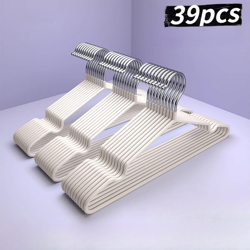 39pcs Non-Slip And Durable Metal Hangers with a Rubber Coating