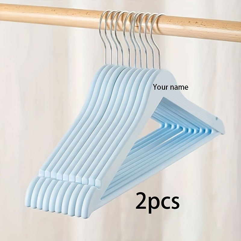 2pcs Custom Hangers with Personalized Name\u002FLogo\u002FAnniversary Engraving - Heavy-Duty Hooks