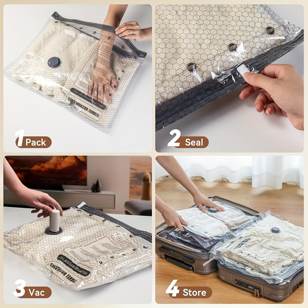 16\u002F13\u002F10\u002F7pcs Travel Vacuum Compression Storage Bags with USB Electric Pump