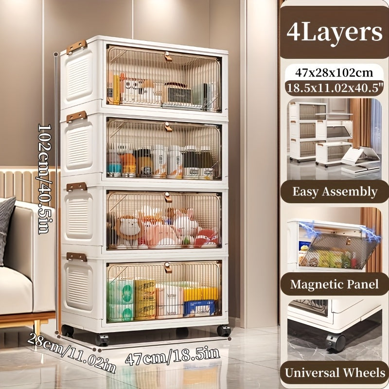 Stackable Plastic Storage Boxes with Lids in 3\u002F4\u002F5 Layers