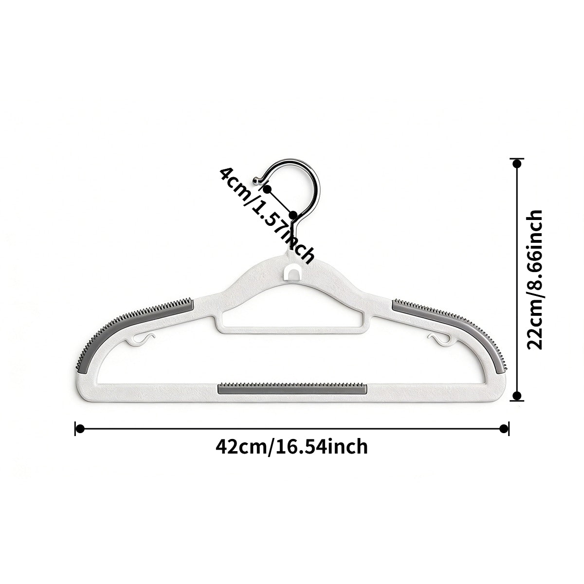 20pcs Non-Slip, No-Mark Stackable Hangers for Home Use - Space-Saving Design