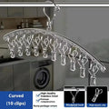 Heavy-Duty Drying Rack with 10 Clips - a Space-Saving Indoor\u002FOutdoor Drying Solution, Wardrobe Storage Solution, Hangers, Drying Racks, Clip Hangers, Pant Clips, Flexible Metal Hangers, Suitable for Balconies, Bathrooms