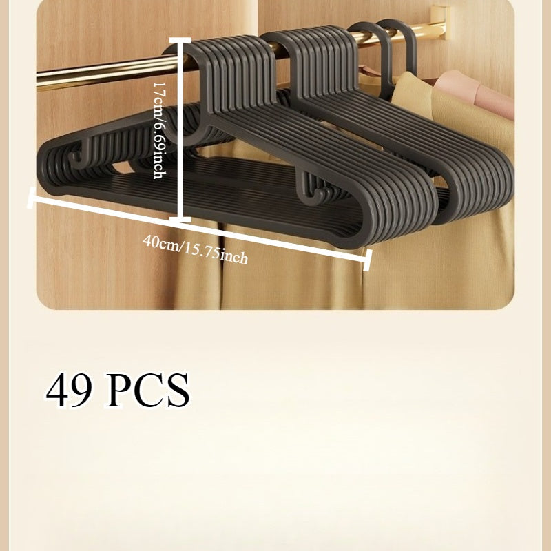 49pcs Household Clothes Hangers, Student Dormitory Anti-shoulder Corner and Traceless Indoor Clothes Drying Racks
