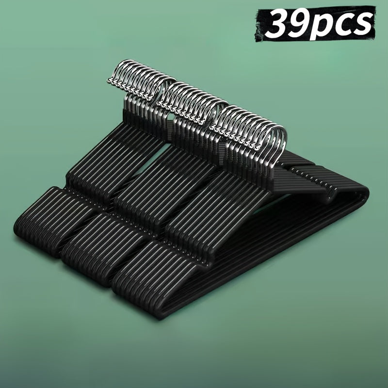 39pcs Non-Slip And Durable Metal Hangers with a Rubber Coating