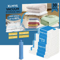 30 Pack Vacuum Compression Bags (10 Large, 10 Medium, 10 Small) Clothing Storage Bags
