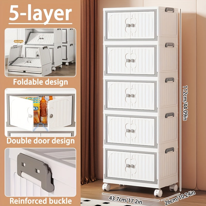 Stackable Wardrobe Organizers and Wheeled Storage Bins, Plastic Storage Bins with Lids